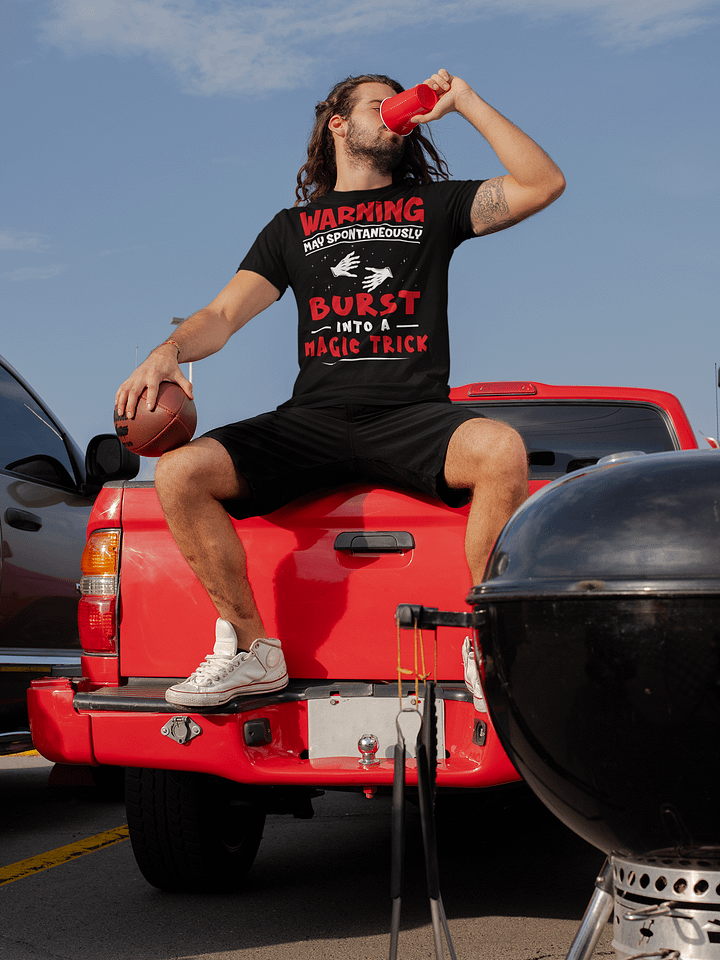 Warning: May Spontaneously Burst Into a Magic Trick Tee product image (2)