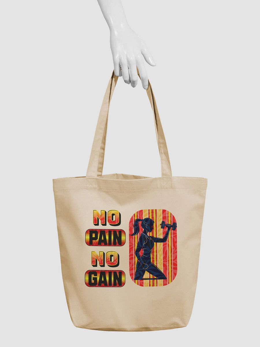 No Pain No Gain Eco-Friendly Tote Bag product image (6)