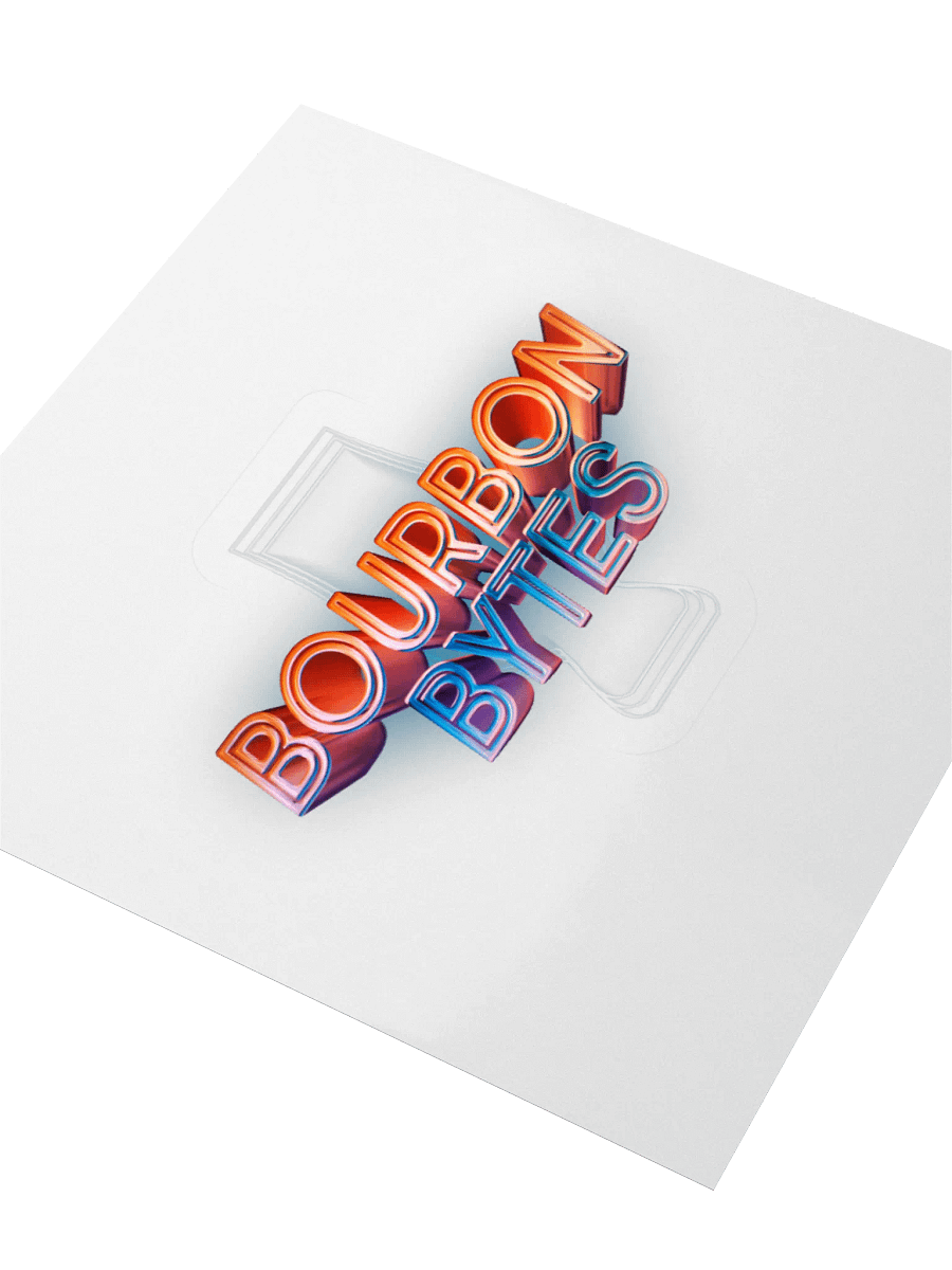 Bourbon Bytes Transparent Sticker product image (4)