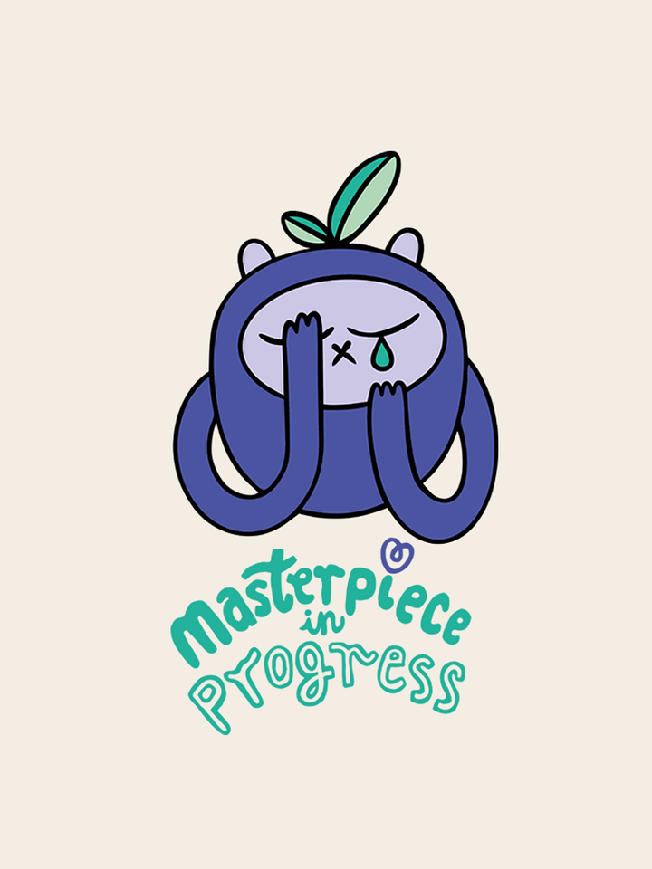 WLS T-shirt with print 'Masterpiece in progress' product image (2)