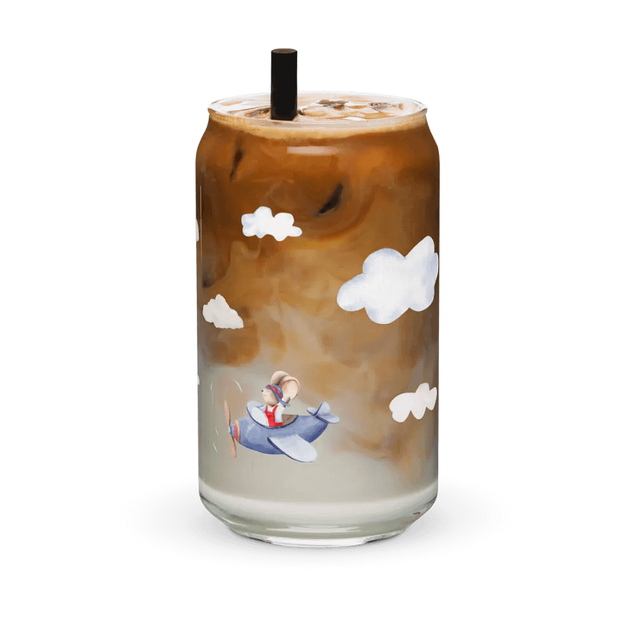 In The Air Glass Can | 16 oz Whimsical Flight Drinkware product image (12)