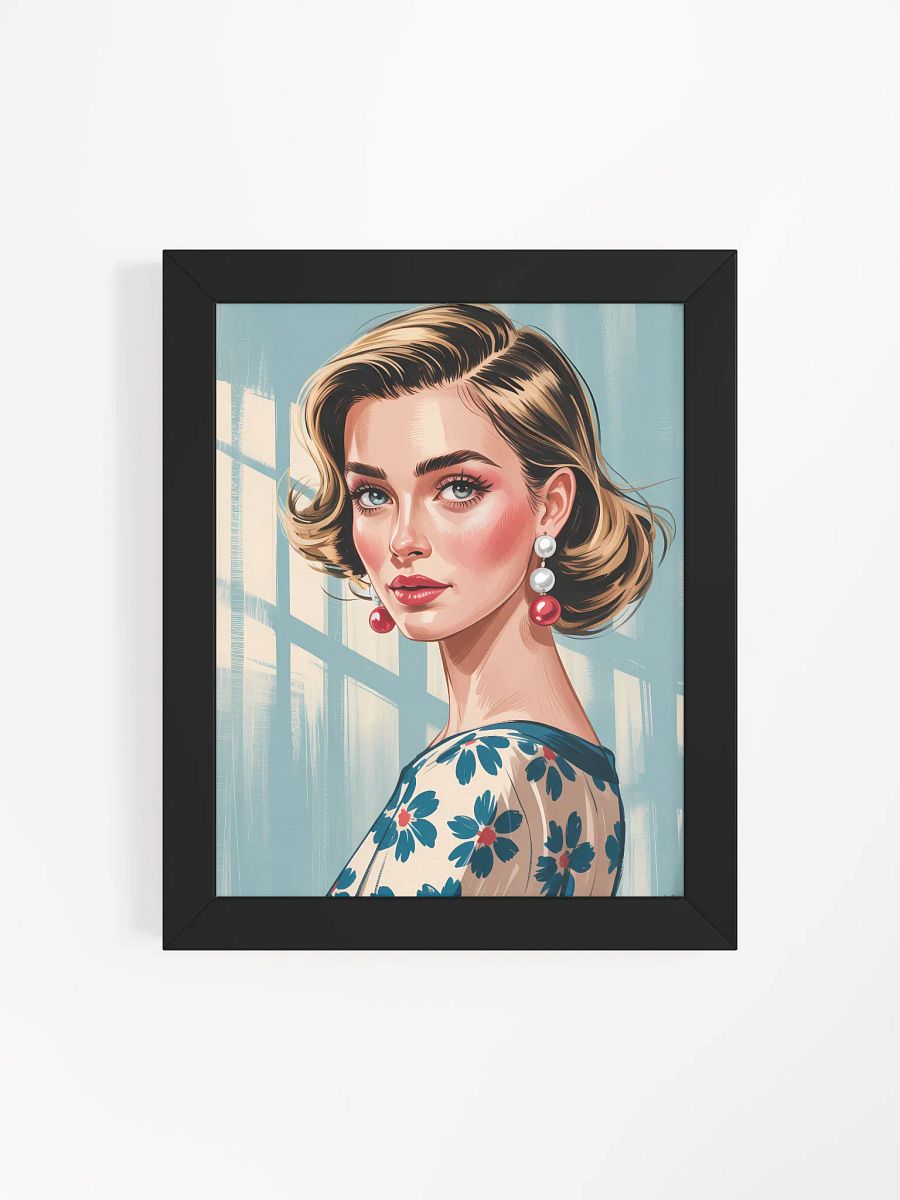 Retro Chic Floral Framed Poster product image (5)