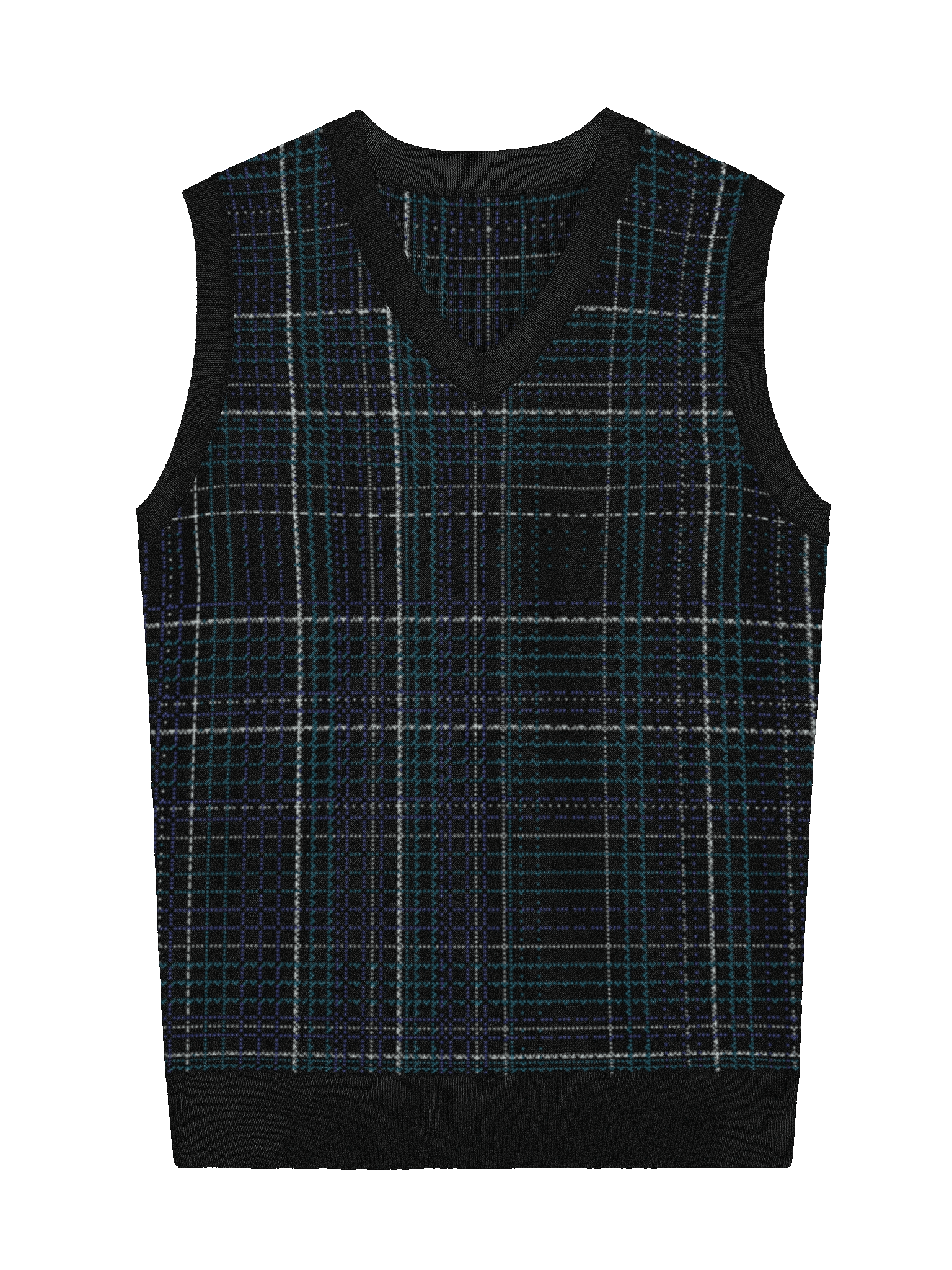 Black Plaid Vest product image (1)