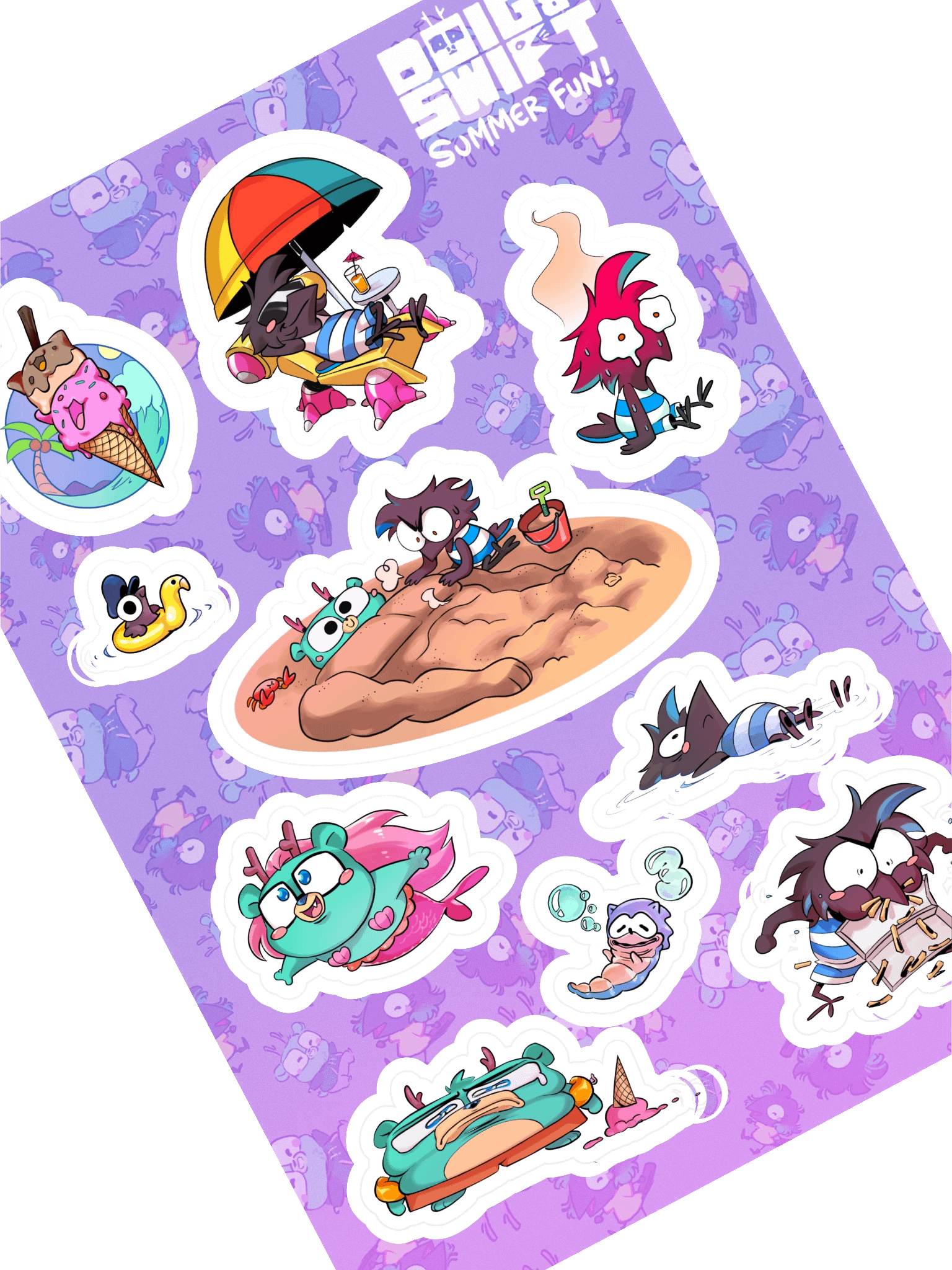 Fun in the sun sticker sheet product image (1)