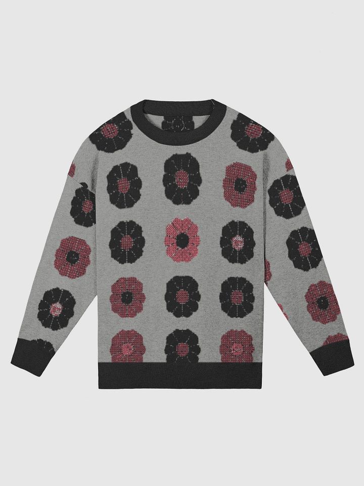 Floral Knit Cardigan – Cozy Unisex Flower Sweater for All Seasons product image (4)