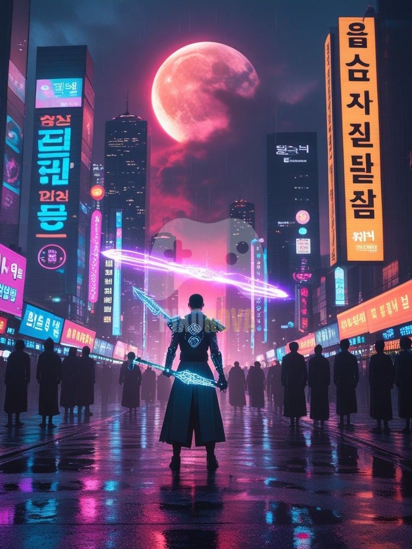 Eclipse Over Arcade City | Square Digital Art Set (1120 x 1120 px, PNG + PDF) product image (3)