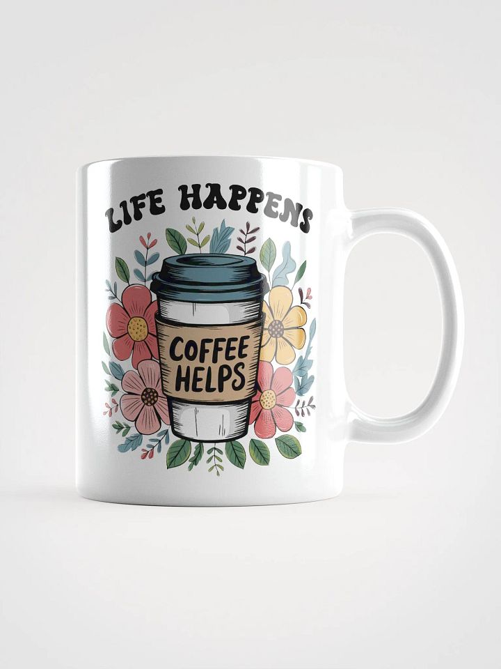 Floral Life Happens Coffee Helps Mug product image (1)