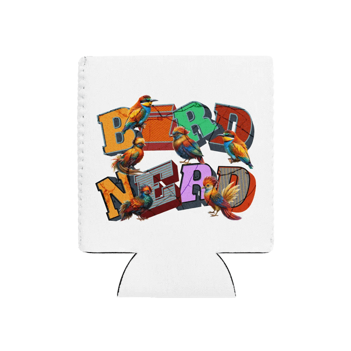 Bird Nerd Colorful Can Cooler product image (1)