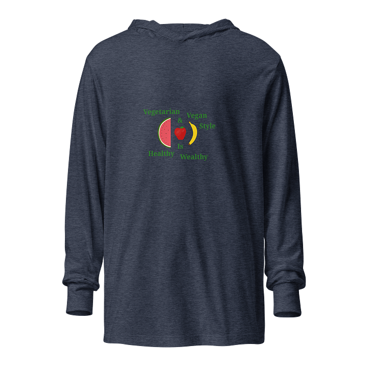 Healthy Wealthy Vegetarian & Vegan Hooded Tee product image (1)