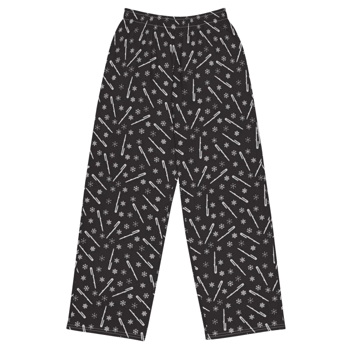 Bass Flute - Flutes and Snowflakes Unisex Wide-Leg Pajama Pants product image (1)