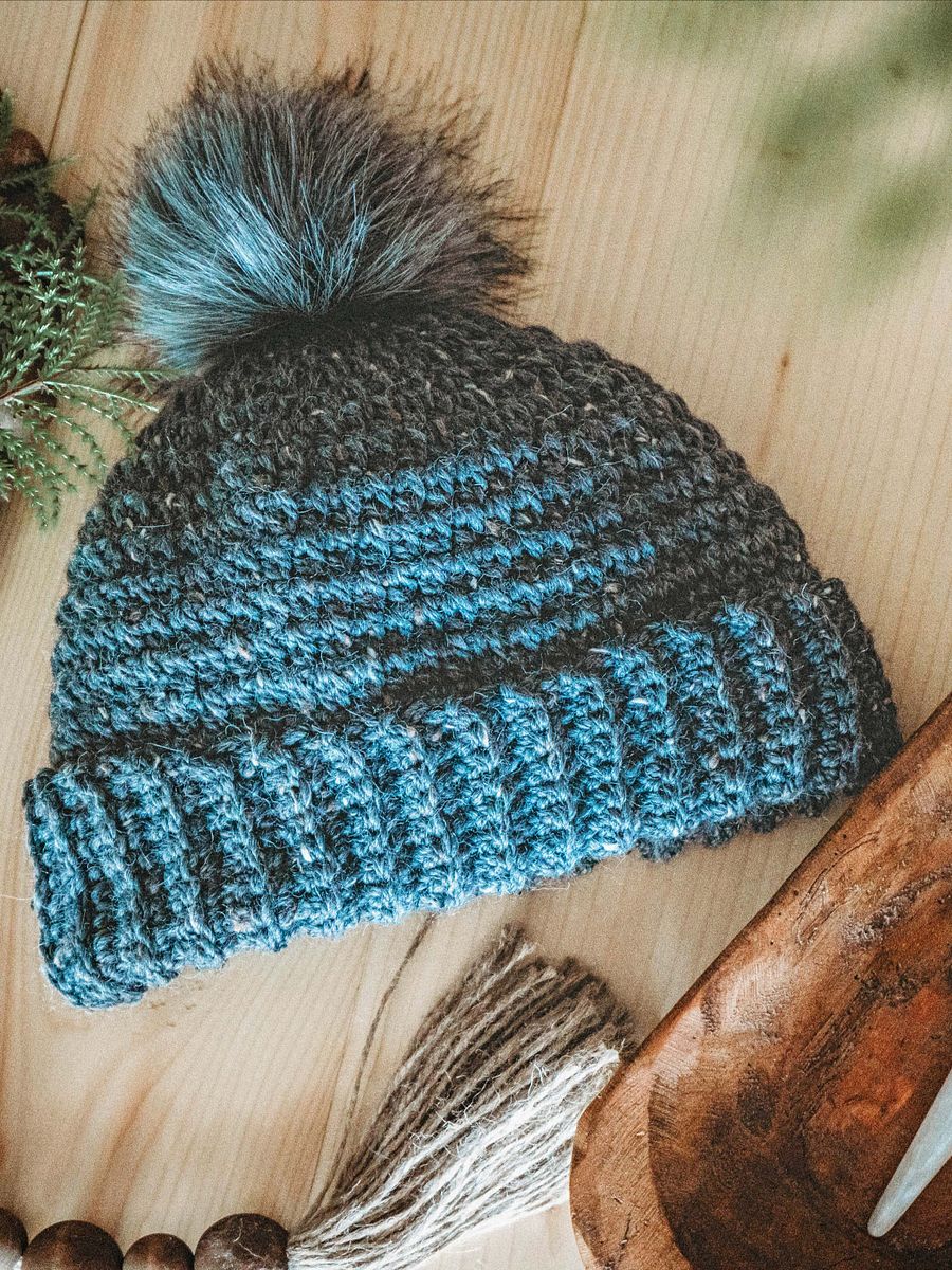 Extended Half Double Crochet Between Stitches Hat Pattern product image (3)