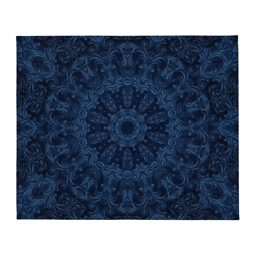 Blue Kaleidoscope Throw Blanket product image (13)