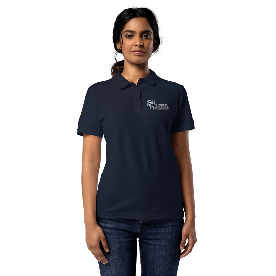 California Dreams Palm Tree Women Polo T-Shirt - Navy product image (2)