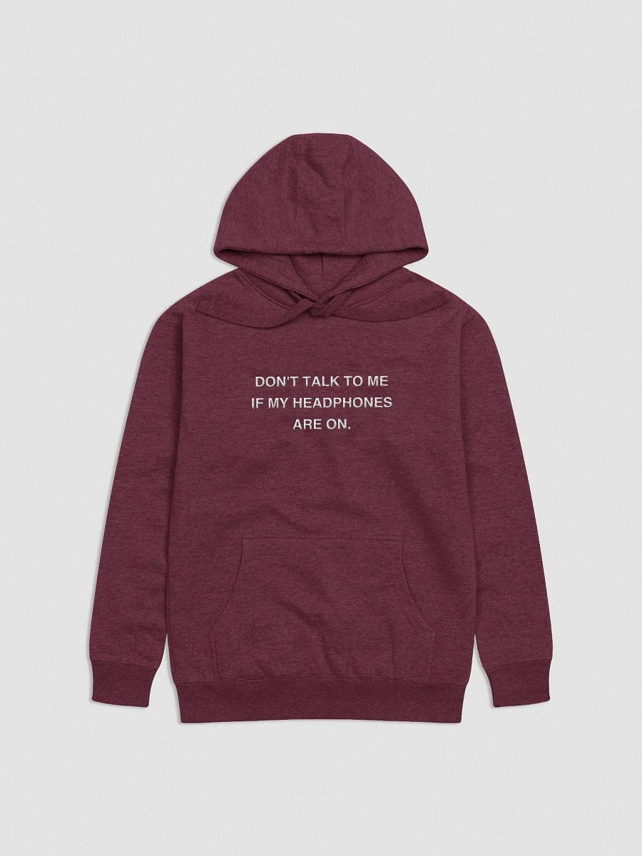 HEADPHONES ON (white design) embroidered heavyweight hoodie product image (2)