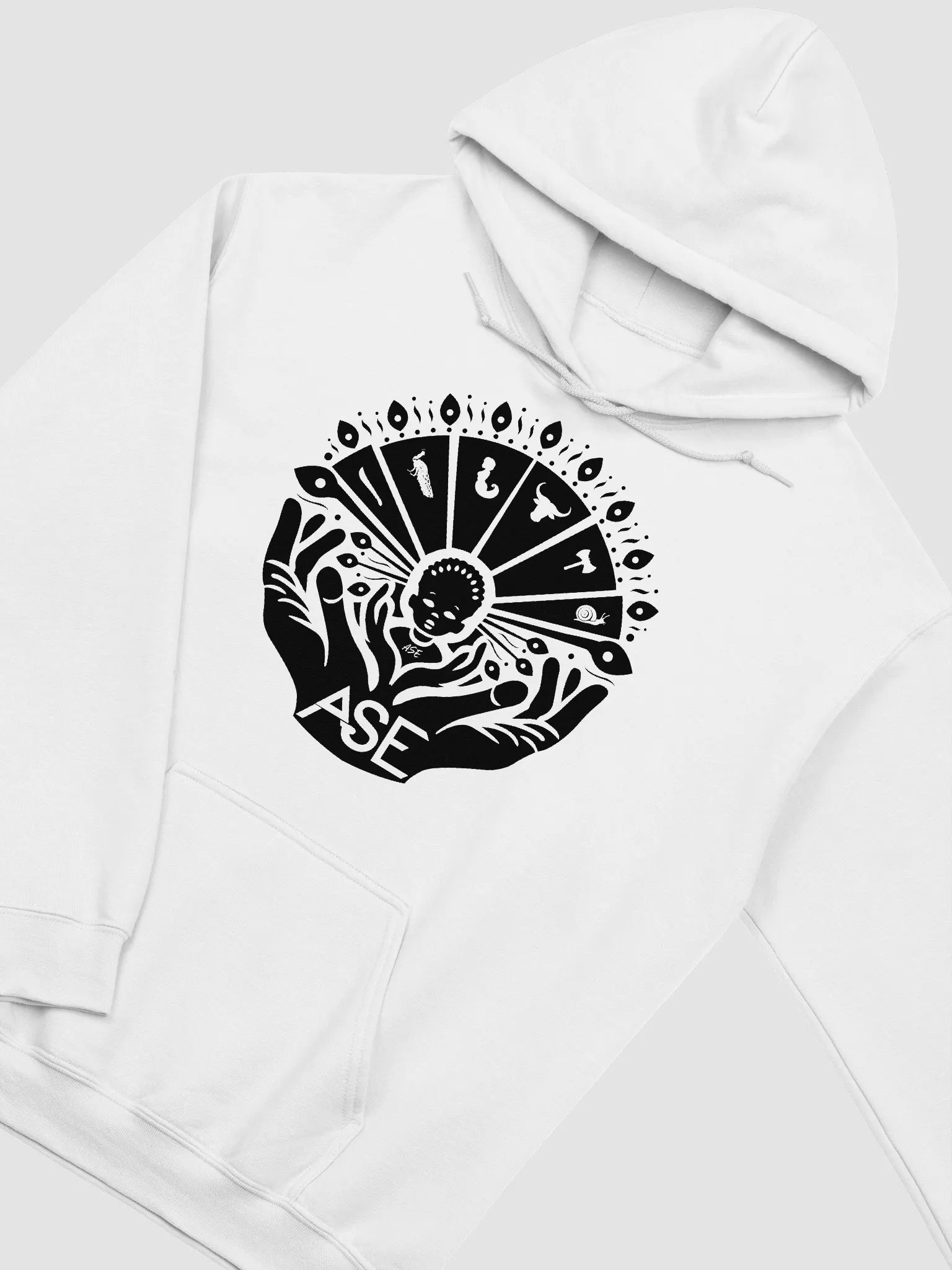 White Unisex Ase Hoodie product image (2)