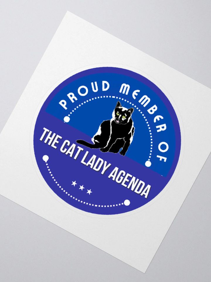 The Cat Lady Agenda Blue Logo Sticker product image (4)