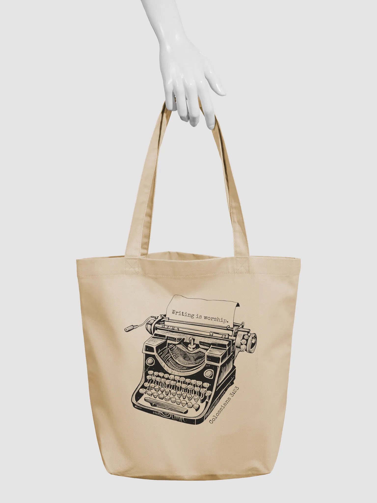 "Writing is worship" Tote product image (4)
