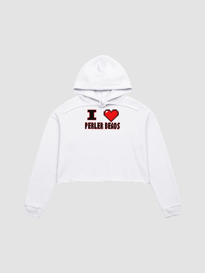 I Heart Perler Bead 2 Crop Hoodie product image (11)