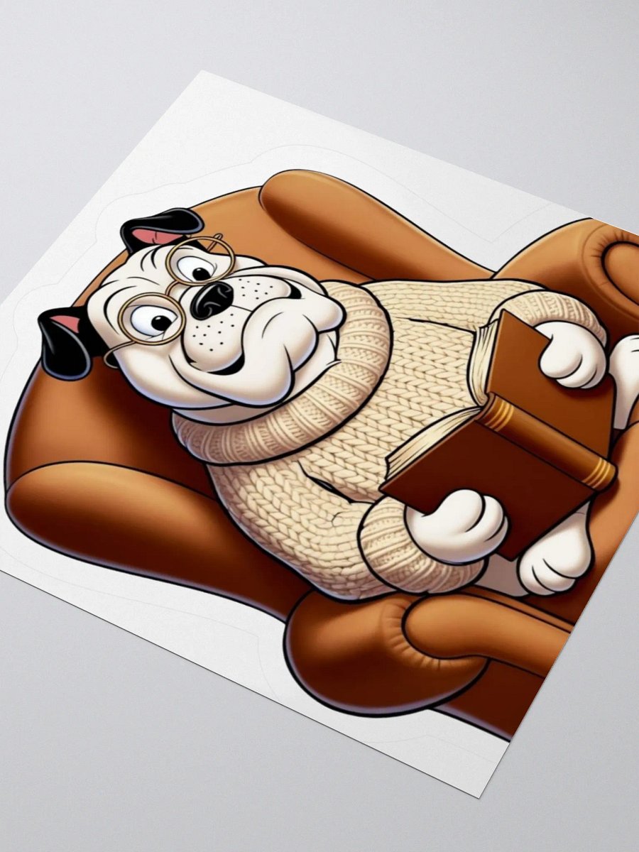 Bookworm Dog Kiss Cut Stickers product image (8)