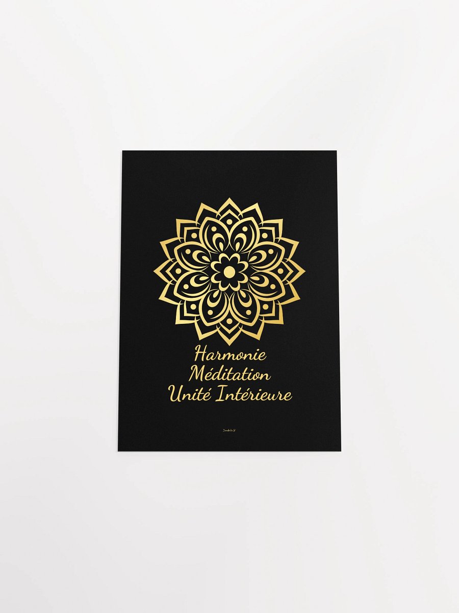 Poster Artistique Symbole Doré - Mandala - Cadeau Déco Symbolique product image (4)