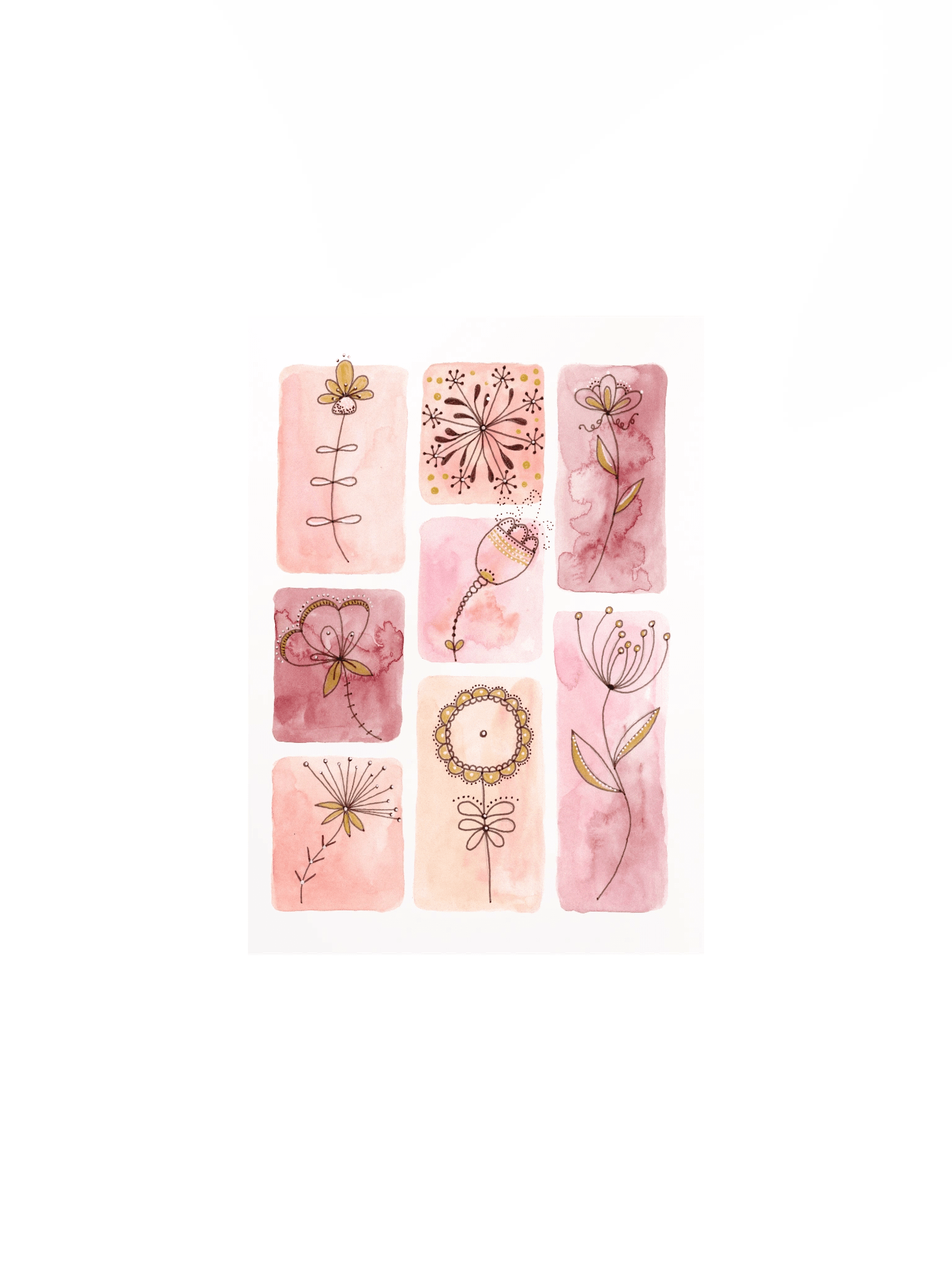 Whimsical Flower Doodle Poster 2 product image (1)