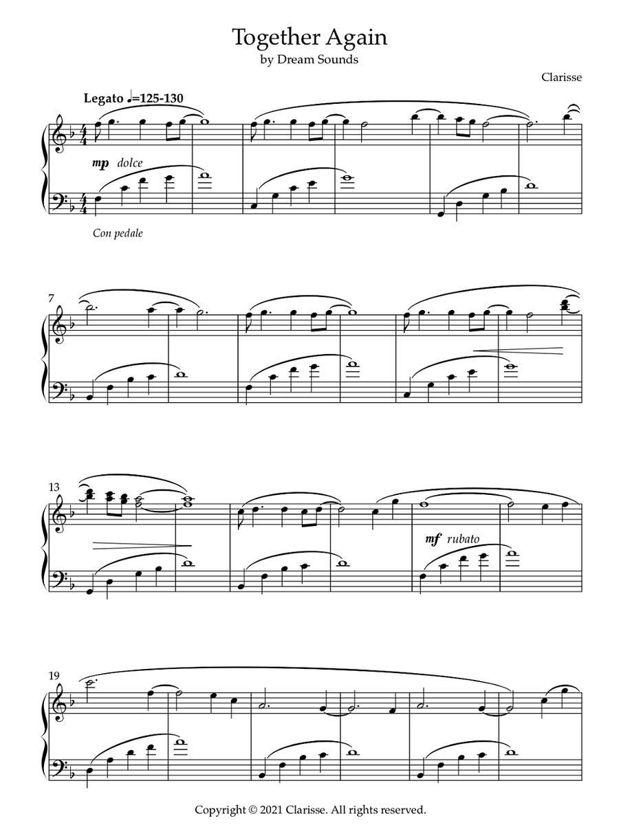 Together Again - Sheet Music product image (1)