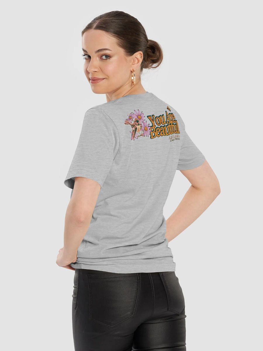 Unisex Kinship - You are Beautiful - Daisy and Bellbird 60s vibe Tee (Heather version shirts) product image (11)