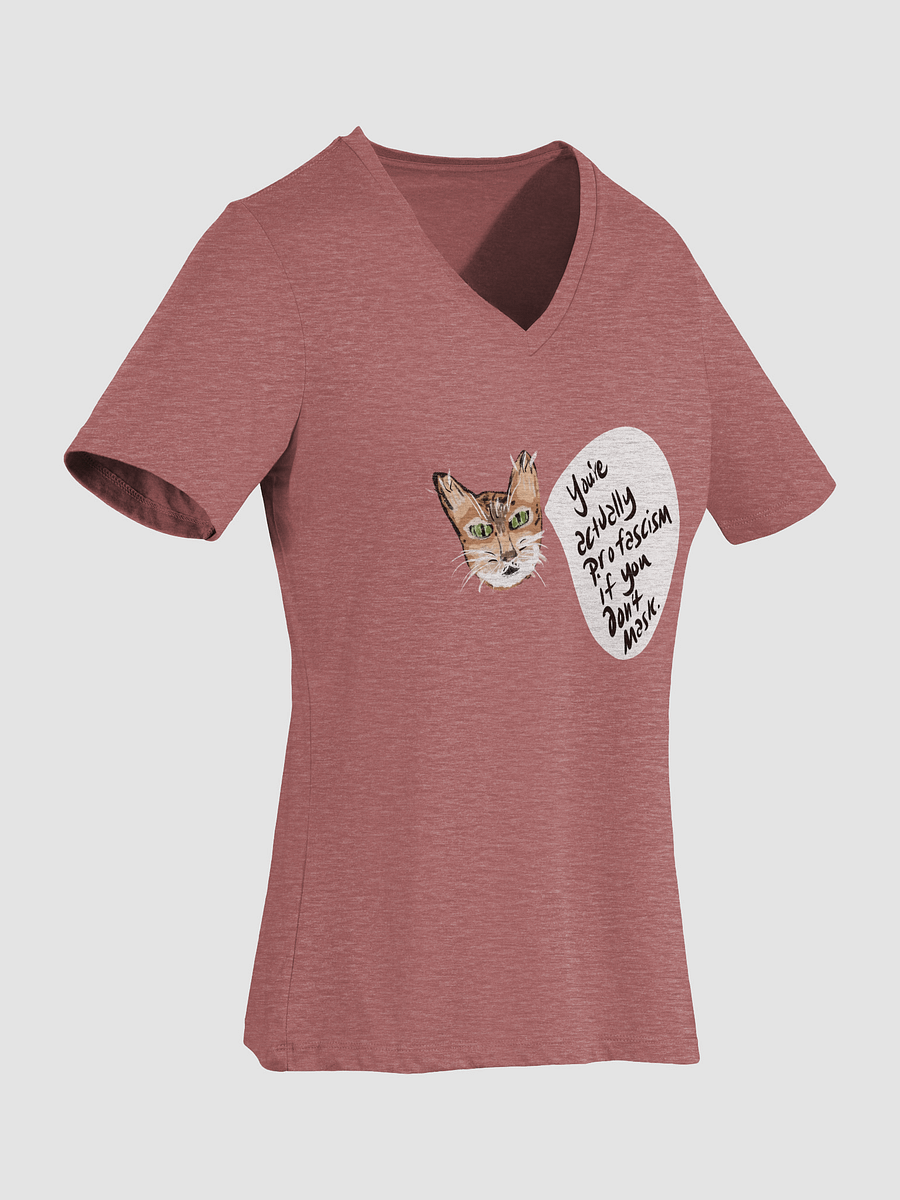 Kitty Mask Thoughts V-Neck tee product image (20)