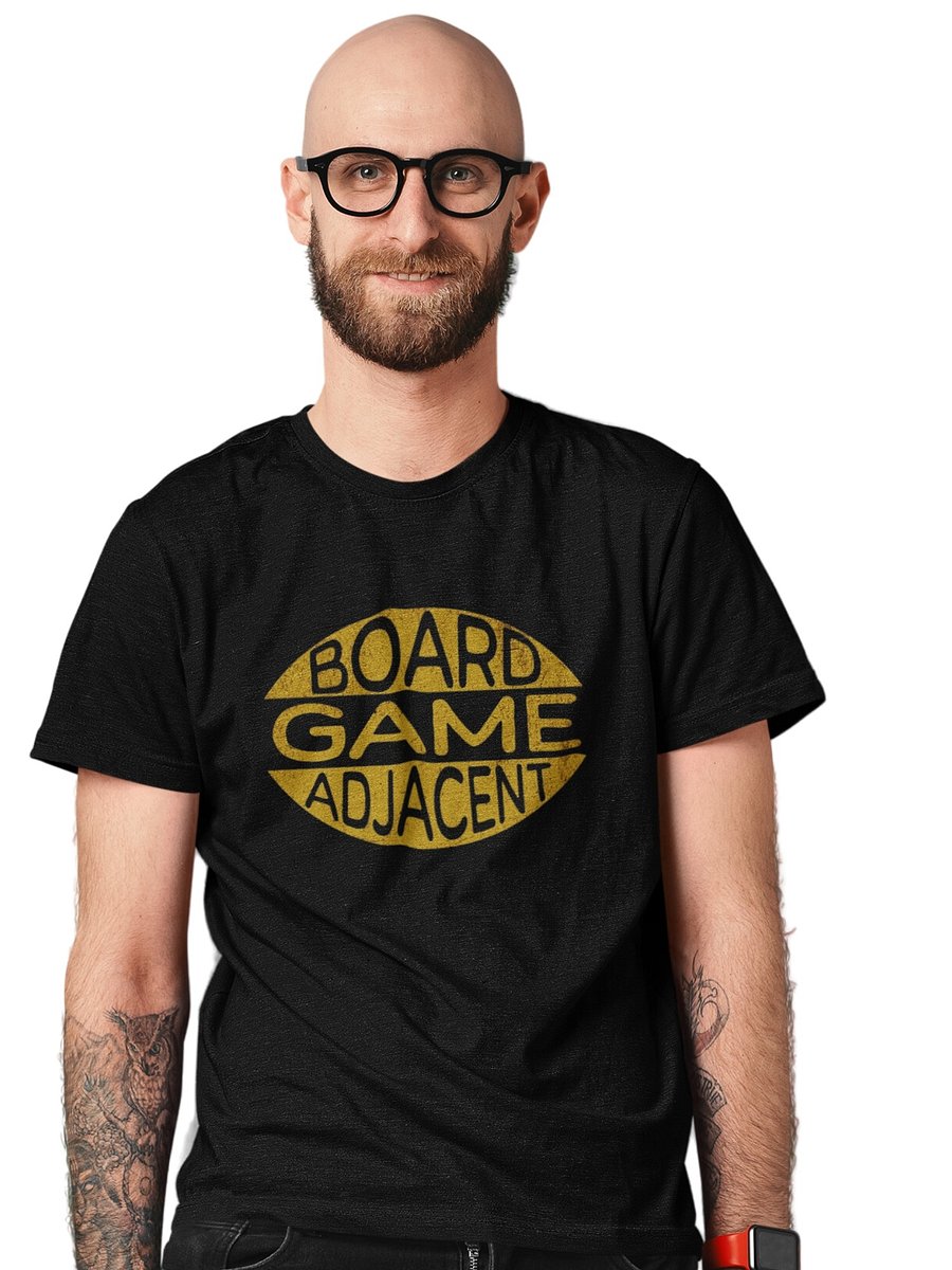 Grunge Board Game Shirt, Nerdy T-shirt for Board Gamers, Black, Board Game Adjacent product image (1)