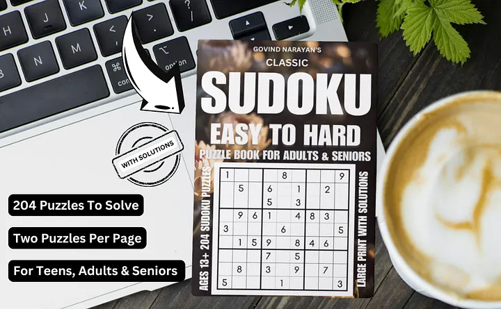 204 Classic Sudoku Easy to Hard Puzzle | Ebook | Printable product image (2)