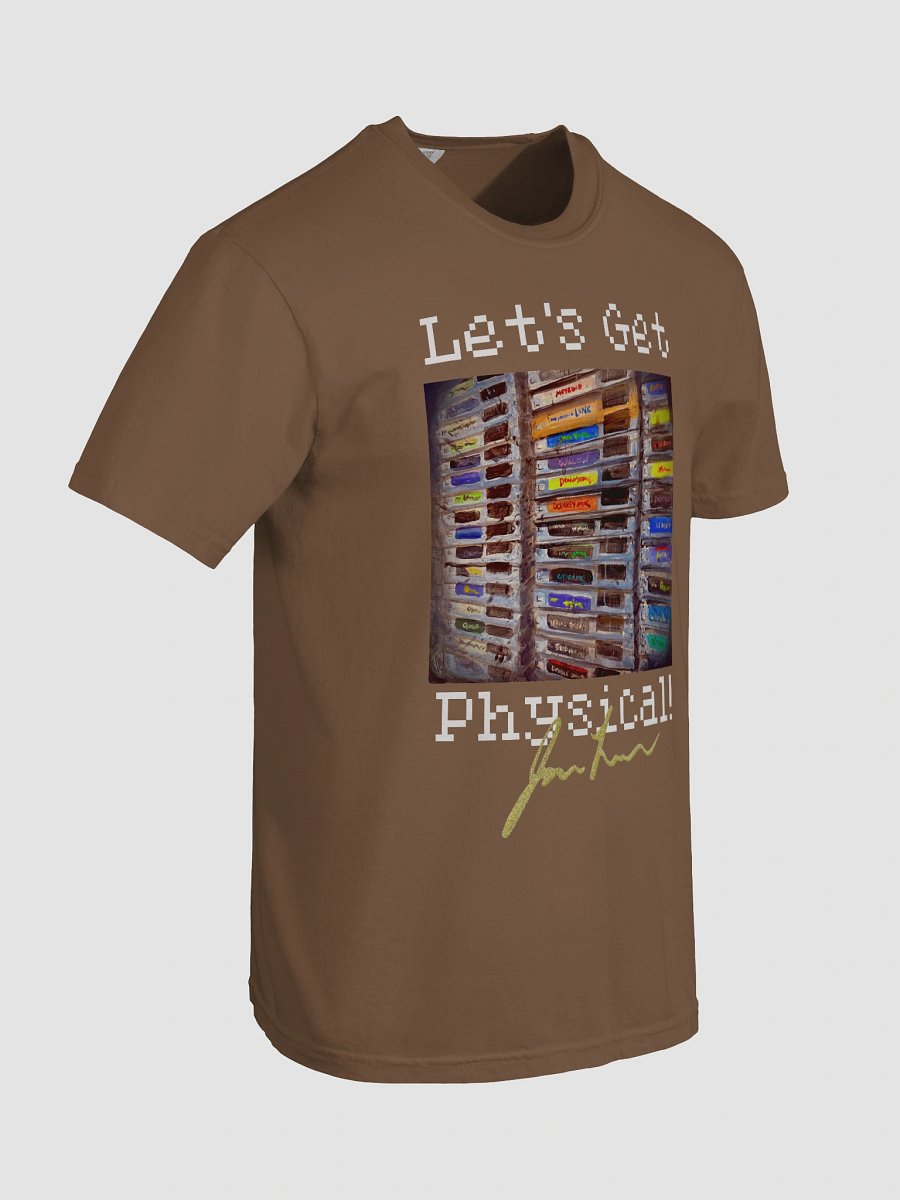 "Let's Get Physical!" Retro Video Game Cartridge Stack Tee product image (89)