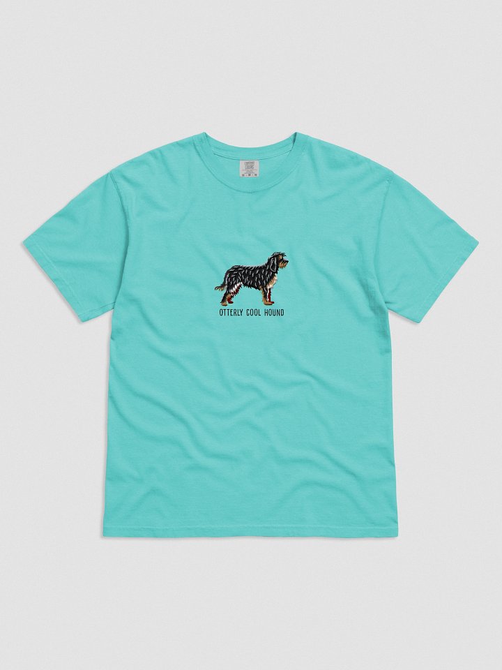 Otterly Cool Hound T-Shirt(Embroidered) of an Otterhound(Black & Tan) product image (31)