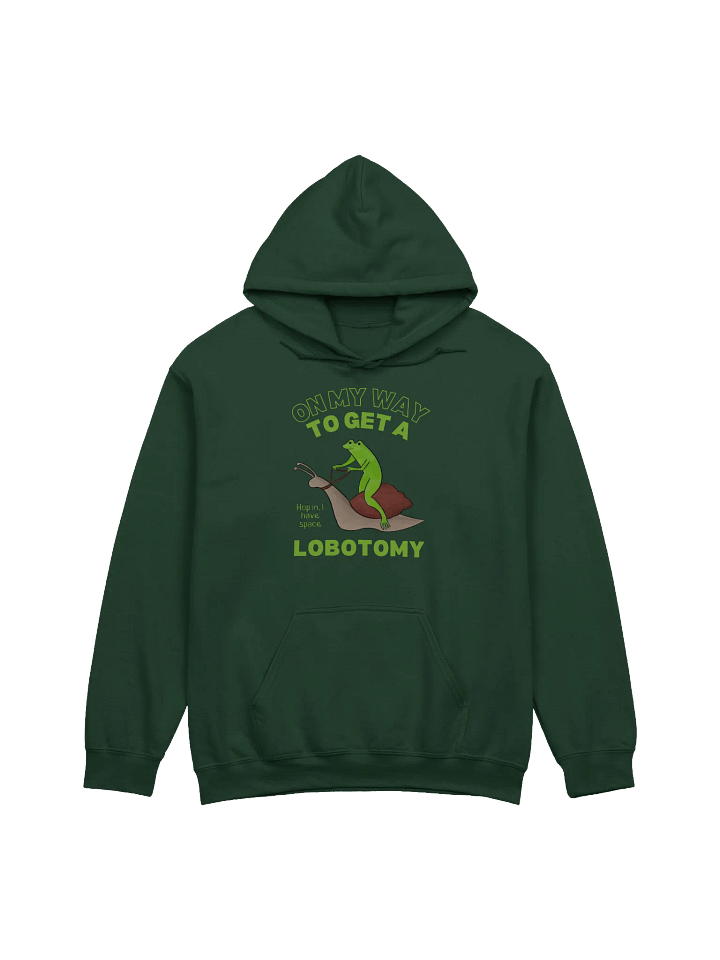 On My Way To Get A Lobotomy Frog On A Snail Hoodie product image (1)