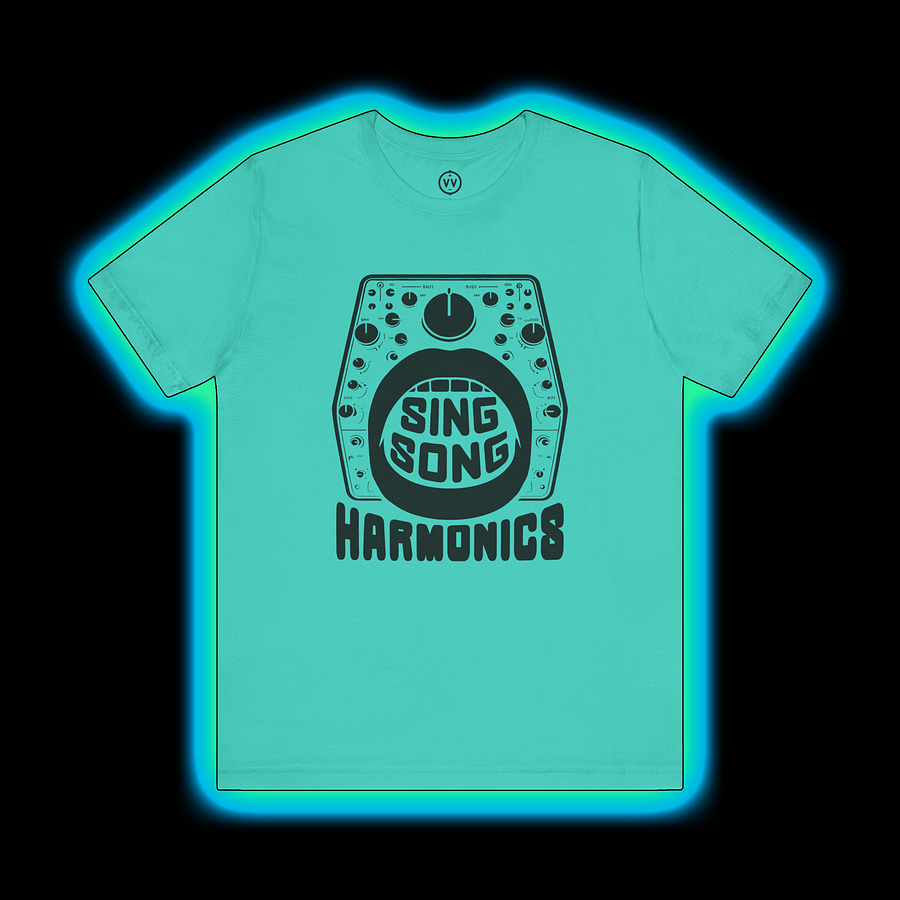 Sound Designer T-Shirt - Sing Song Harmonics/Filter Mouth (Modular Synth Musician) BLACK PRINT product image (1)