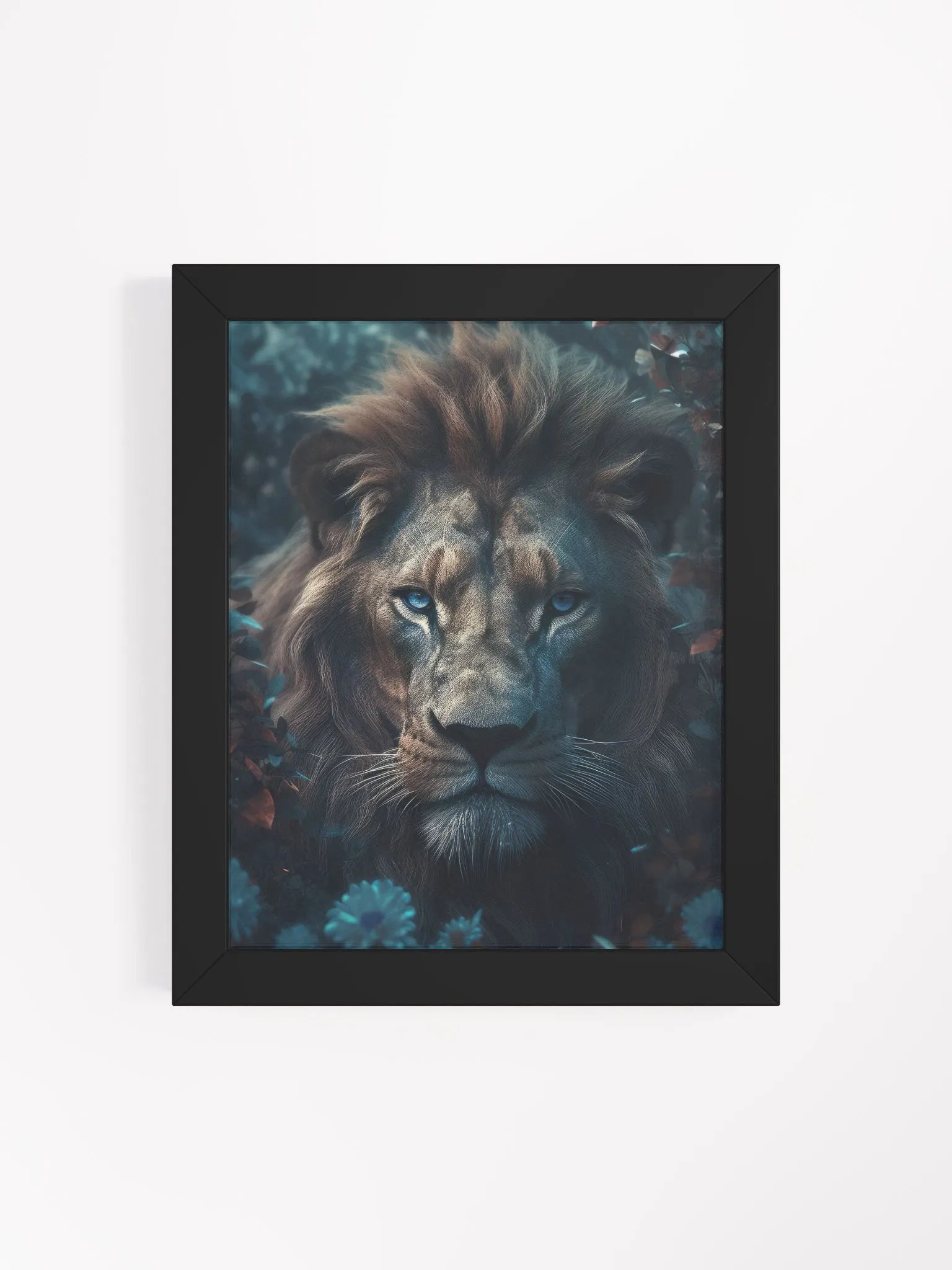 Vibrant Lion Wood Framed Matte Poster product image (36)