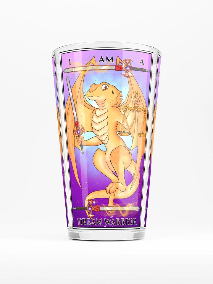 Day of the Dragon "Justice" Tarot Card Pint Glass product image (1)