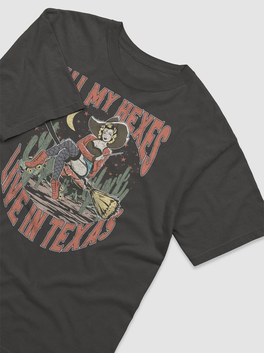 All My Hexes Live in Texas Cowboy Witch(2) T-Shirt | Funny Western-Themed Fall and Halloween T-Shirt Design product image (25)
