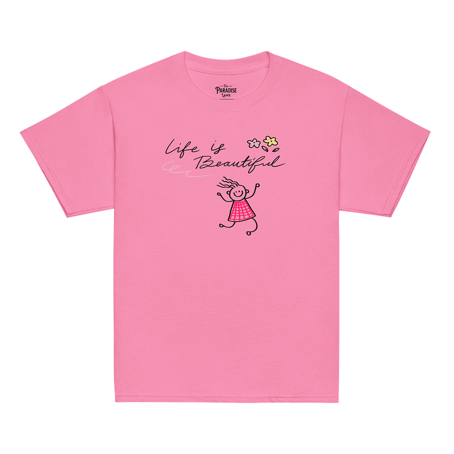 Life is Beautiful Doodle Girl Youth Classic T-Shirt product image (1)