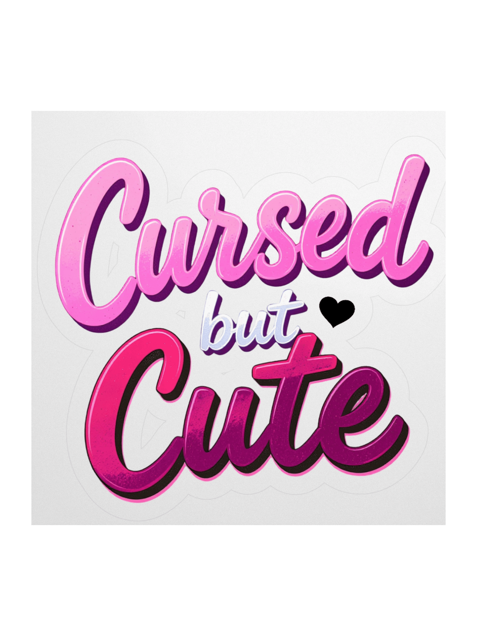 Cursed but Cute - Sticker product image (2)
