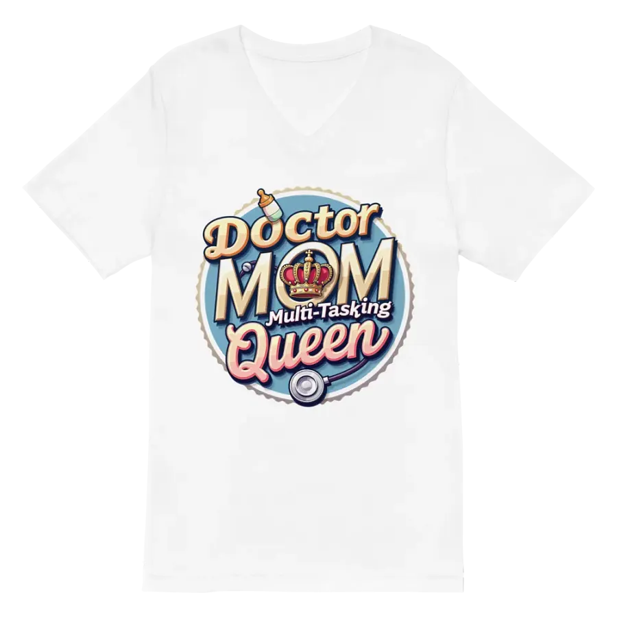 doctor mom, Queen of Multitasking V-Neck Tee product image (6)