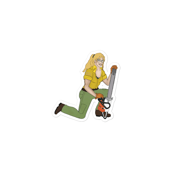 Blonde Chainsaw Pinup Magnet product image (1)