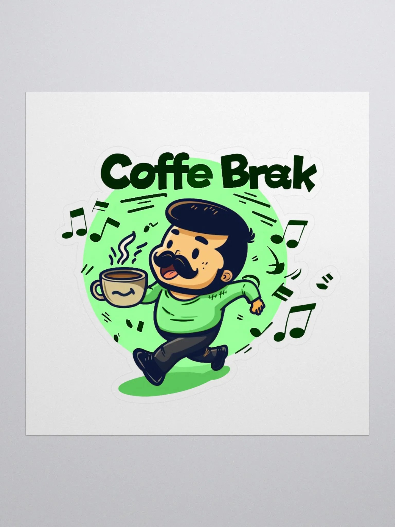 Coffee Break Green Sticker product image (3)