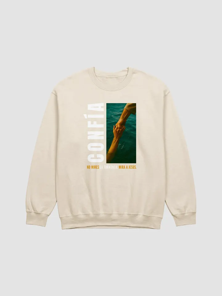 Sudadera Unisex Cuello Redondo | Confía, No mires la Tormenta product image (9)