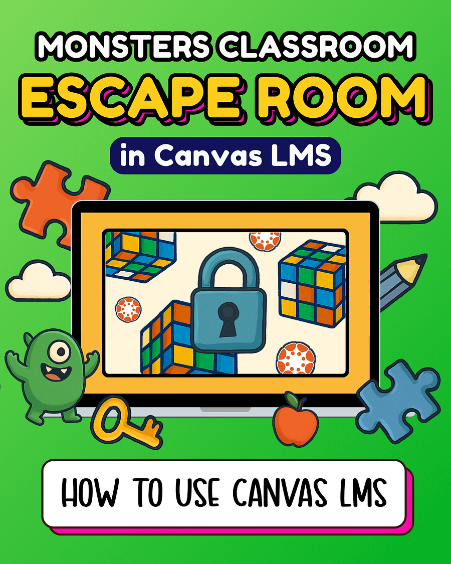 Monster Escape Room for Canvas LMS 👾🔐 product image (1)