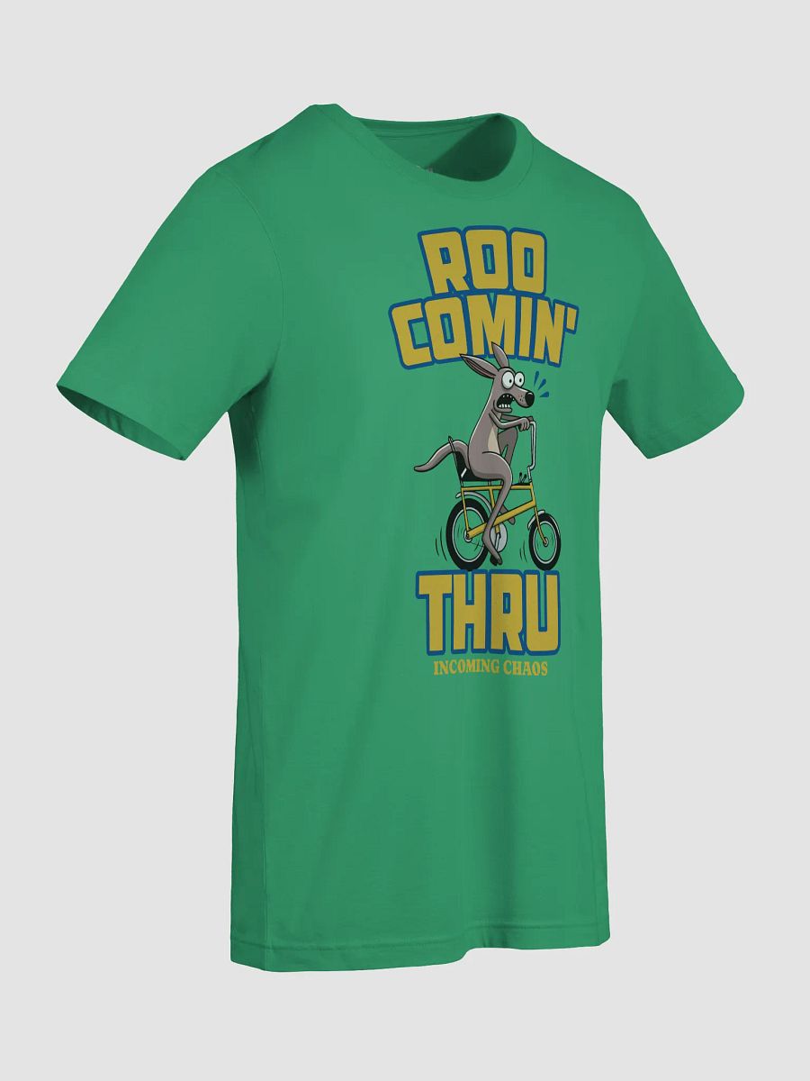 Funny Kangaroo Bike T-Shirt – "Roo Comin’ Thru" Cartoon Tee | Aussie Animal Chaos Shirt product image (57)