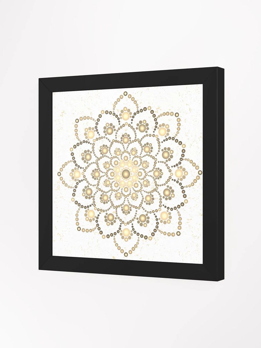 Golden-Brown Dot Mandala Framed High Quality Matte Poster product image (24)