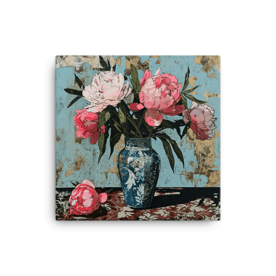 Art2401-69 Vase Flowers Still Life - Canvas Print - sm product image (1)