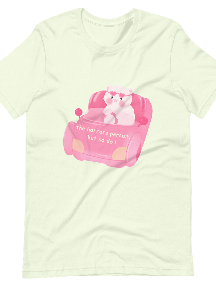 The horrors persist but so do I, Cat Soft Cotton Unisex T-shirt product image (1)