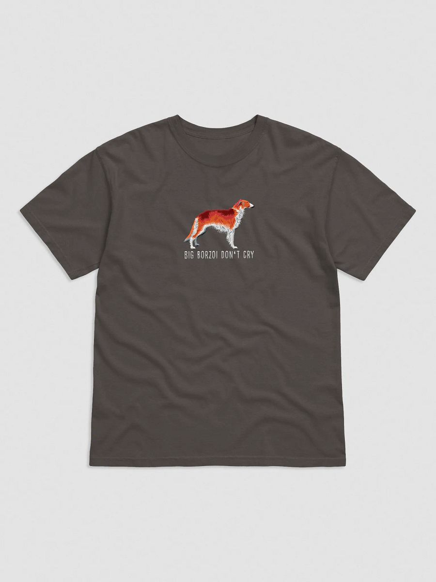 Big Borzoi Don't Cry T-Shirt(Embroidered) of a Borzoi(Red) product image (2)
