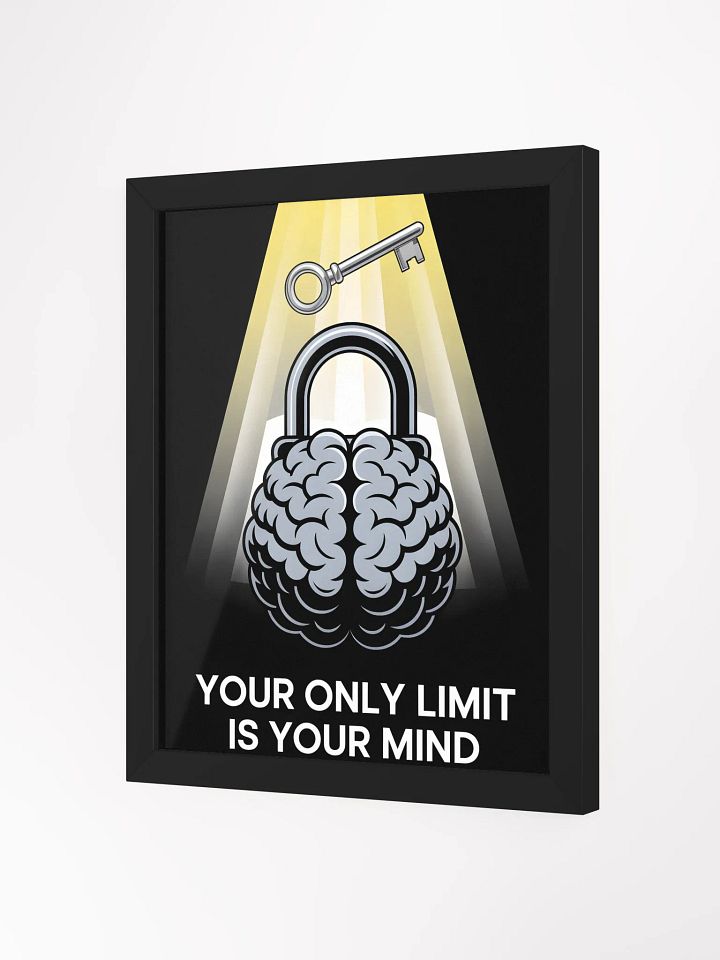 Your Only Limit is Your Mind Poster | Brain & Lock Motivational Art product image (2)